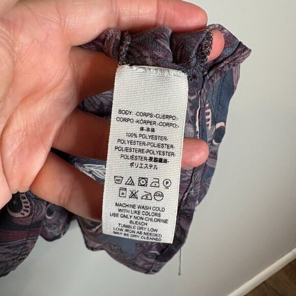 Free People purple paisley patterned blouse - Picture 4 of 5